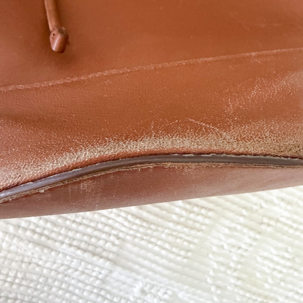 Jenni Kayne leather Mini drawstring bag in Saddle - Picture 9 of 10